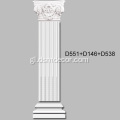 Moldura de pilastra estriada de 35 cm de ancho
